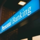 Personal banking signage overlooking a street